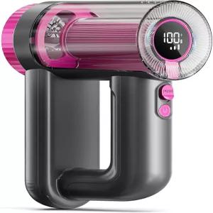 충전식 패브릭 면도기 의류 가구 스웨터용 2in1 보푸라기 제거기 6블레이드 200ml 용기 LED 디스플레이