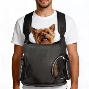YUDODO 반려견 전면 백팩 캐리어 515파운드 조절 가능한 스트랩이 있는 부드러운 통기성 반려동물 멀티