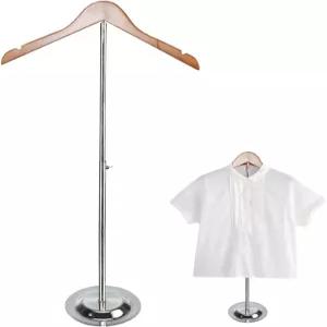 조절 가능한 T 셔츠 디스플레이 유연한 어깨 스탠드 코트 행거 금속 의류 랙 휴대용 소매업체용 홀더15인치