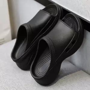 여성 2컬러 화이트 블랙 PVC 베이직슬리퍼 방수슬리퍼 HQm8+7gbr