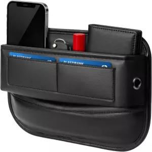 유니버설 핏 자동차 갭 필러 프리미엄 가죽 앞좌석 정리함 센터 콘솔 시트 사이드 에센셜 카드 슬롯 휴대폰