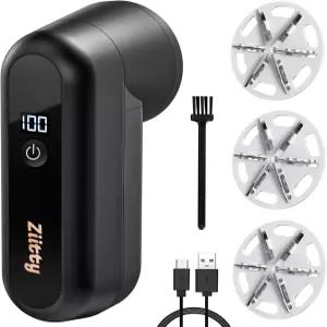 의류용 패브릭 면도기 및 보풀 제거기 LED 디스플레이 6블레이드가 있는 충전식 충전재 제거용 스웨터