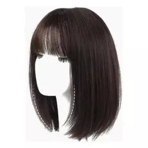 여성 중단발 통가발 자연스러운 긴머리 가발