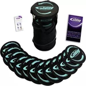 글라이딩 운동 디스크 하드우드 바닥용 클럽 팩25쌍 검은색 슬라이더 대량 구매