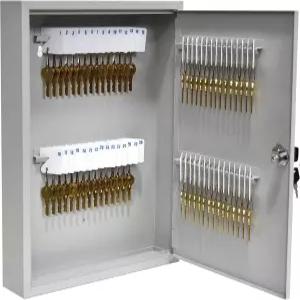 뱅크 서플라이스 포트 녹스 키 홀더 캐비닛 60개의 쓰기 쉬운 태그 60개 피아노 힌지 도어 표준 잠금 장치