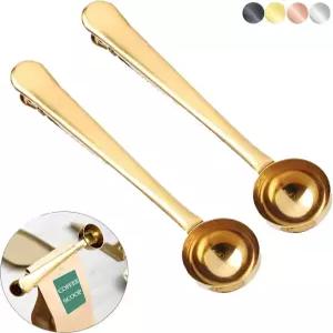 커피 스쿱 클립 스테인리스 스틸 테이블스푼 스푼 긴 손잡이 다기능 밀봉 백 차 단백질 파우더 인스턴트