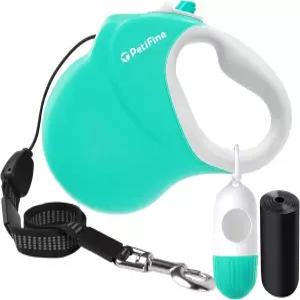 디스펜서와 배변 봉투가 있는 페티파인 리트랙터블 개 목줄 최대 110파운드의 중대형견을 위한 30피트