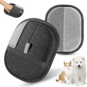 고양이와 개를 위한 지오루스 애완동물 털 제거 장갑 업그레이드된 정전기 재사용 가능한 도구 세탁용 매직