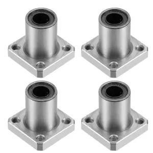 하이피코 리니어 볼 베어링 LMK8UU 8mm 사각 플랜지 모션 부싱 양면 고무 샤프트 CNC 기계 3D 프린터 4 팩