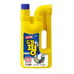 [콩심팥심]무균무때 파워 드릴펑 배수구세정제 2L 배수구청결제 화장실청소