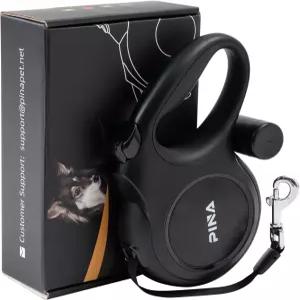 PINA 업그레이드된 접이식 개 목줄 소형 중형 대형견용 26피트 최대 110파운드까지 사용 가능 360 엉킴