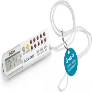 폴더 콤비네이션 시계 타이머 및 스톱워치 읽기 쉬운 대형 디지털 디스플레이 흰색