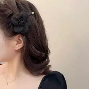 여성 헤어삔 꽃 브로치 시크한 똑딱핀 모던한 하객룩 dxl6+3sSN