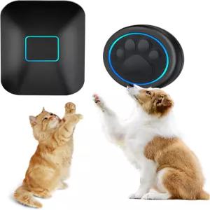 헤일로 포 스마트 도그 도어 벨 외부로 나가는 터치 투 링 BK LED 라이트 무선 버튼 및 통신용 클리커