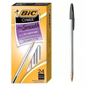 BIC MSBAPP241-A-AST 크리스탈 엑스트라 볼드 패션 볼펜, 미디엄 포인트 (1.6mm), 다양한 색상, 24개입 175