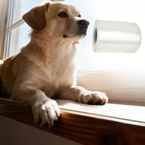 4인치 x 16.5피트 창문턱 보호대 개 고양이 긁힘 방지 절단 가능한 문 씹힘 슬러빙 및 발톱 가구 유리