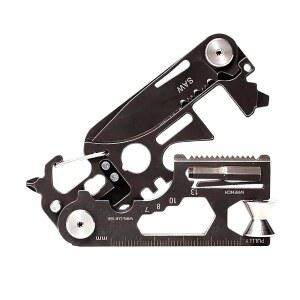 [미국배송] GOGOLIN 28 IN 1 EDC 다기능 도구 남성용 키체인 휴대용 금속 포켓 나사용 렌치 자 풀리 스포크 병따개 나사 절단기 자동 잠금 나이프 멀티툴