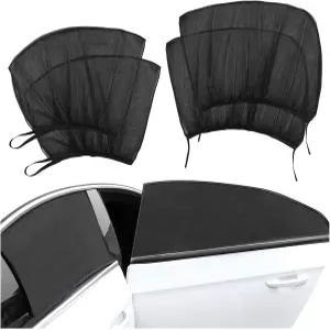 4팩 유니버설 자동차 창문 스크린 - 2023년형 신차 자외선 차단 기능이 있는 햇빛 가리개 측면 메시