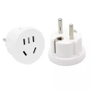 220V 중국 돼지코 어댑터 원형 가전제품 변환기 화이트