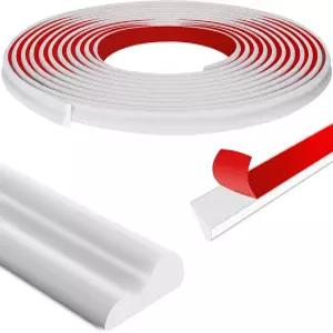 문룸 20피트 x 0.9인치 벽 장식 몰딩 트림 자동 접착식 3D 의자 레일 패널 거울 창틀 및 홈 데코를 위한