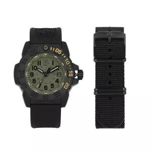 루미녹스 남성 러버 시계 네이비씰 XS.3517.NSF.SET 3167047