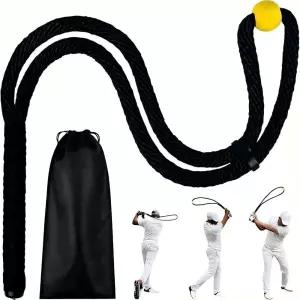 Criamolo 골프 로프 스윙 트레이너, 전문가용 가중 로프, 워밍업 트레이닝 템포 보조 도구, 볼과 그립 포함