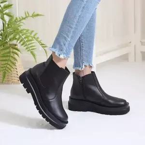 여성 데일리 덴디한 기본 숏 키높이 지퍼 워커 부츠 여성부츠워커 여성부츠 워커부츠