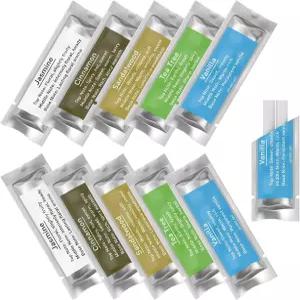 로이아로마 자동차 디퓨저 통풍구 클립용 향수 리필 10봉지 방향제 향 에센셜 오일 스틱 바닐라 티 트리