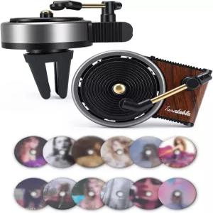 레코드 플레이어 공기 청정기 자동차 디퓨저 통풍구 클립 팝 싱어 앨범 커버가 포함된 리필 가능한 12개