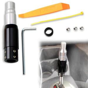 큐클루 1 PC 시프터 기어 변속 노브 어댑터, 알루미늄 합금 컨버터, 변속 노브 어댑터 키트, 비스레드 변속기에 적합(블랙)