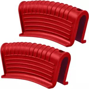 실리콘 어시스트 핸들 홀더 핫 프라이팬 손잡이 커버 냄비 슬리브 주철 그릴용 미끄럼 방지 팬 커버빨간색