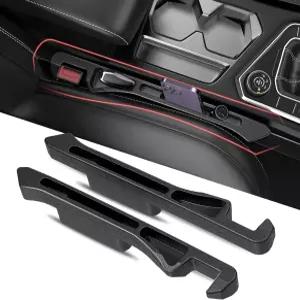 카시트 갭 필러 2팩 좌석 콘솔 사이에 삽입 오거나이저 스토리지 업그레이드 전화 홀더 카 사이드 시트