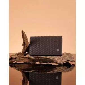 DAKS MEN'S ACCESSORIES 브라운 짜임패턴 소가죽 카드지갑 DBHO6E831W3 2089374