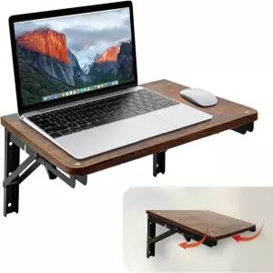 작은 공간을 위한 GHWMYD 접이식 선반 벽 장착 거실 침실 장식용 소박한 나무 테이블 홈 오피스 플로팅