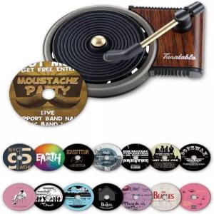 레코드 플레이어 자동차 에어 프레시너 통풍구 클립 15개 리필 패드 가수 상품용 레트로 블랙 스