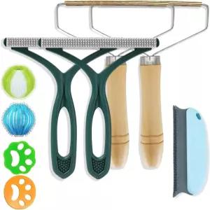 9개 애완동물 털 제거기 휴대용 고양이 보푸라기 재사용 가능한 제거 도구 면도기 클리너 프로 소파 가구용