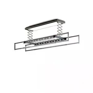 전동 빨래건조대 천정 건조대 건조 설치없음 상품 흰색 소등 두 막대