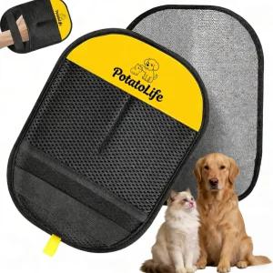 포테이토라이프 반려동물 털 제거 장갑 개 고양이를 위한 업그레이드된 재사용 가능한 정전기 세척 제거기