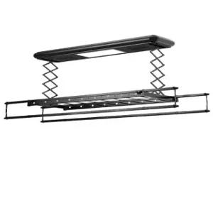 자동빨래건조대 빨래봉 검정-조명+리모컨- 포함