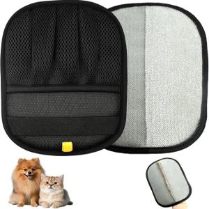 고양이와 개를 위한 반려동물 제모 장갑 업그레이드 카펫 의류 세탁 소파 카시트블랙의 간편한 도구를 다섯