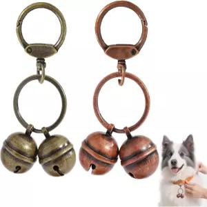 퀵 릴리스 걸쇠가 있는 목걸이용 모닝 라이트 구리 개 벨 중대형견용 청각 안전 트래커 야외