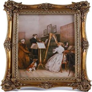 시쿠 빈티지 액자 5x7 앤티크한 화려한 벽걸이 및 테이블탑 디스플레이 벽 장식 갤러리 브론즈 골드