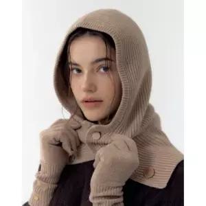 매장정품 HAZZYS 헤지스 WOMEN ACC [Cmere Blended] 베이지 캐시미어혼방 바라클라바 HIMU5F211I2 1361553