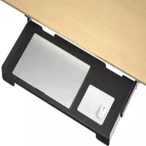 26인치 언더 데스크 장착 슬라이딩 루프탑 서랍 사무용 데스크톱 익스텐션 풀아웃 노트북 트레이 좌식