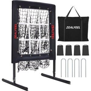 젤필 야구 피칭 네트 스트라이크 존이 연습용 조절 9홀 있는 던지기 높이 혼자 가능한 듀티 헤비 5명 네트 트레이너 소프트볼 캐리백이