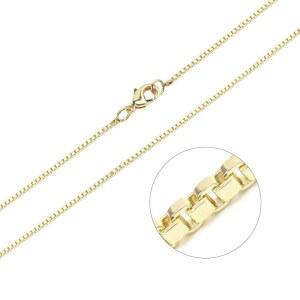 알렉스크래프트 6PCS 박스 생산 18인치 목걸이 14K 황동 금도금 체인 대량