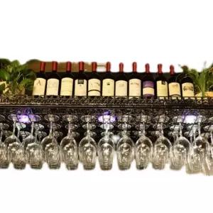 업소용 와인잔 천장 걸이 와인 장식장 선반 보관함