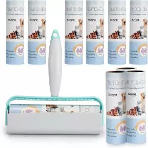 반려동물 털을 위한 보푸라기 롤러 600장/10개 리필 SUTINE 6.3 대형 제거기 가구/옷/카펫/카시트의 먼지