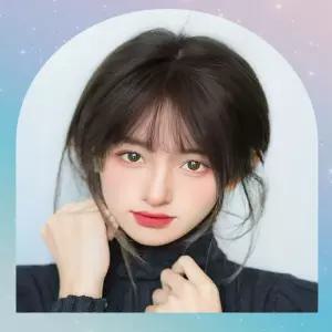 여성 인모 앞머리 부분가발 앞머리볼륨업 커버가발 WzW6+5XAW