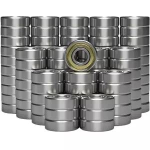 100 PCS 608-ZZ 볼 베어링 - 가구 휠 스케이트보드 인라인 스케이트 스쿠터 롤러 블레이드 이중 금속 밀폐